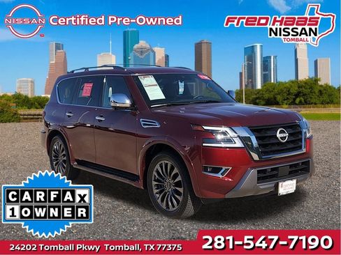 Certified 2024 Nissan Armada Platinum w/ Captain's Chairs Package image 1
