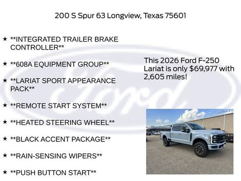 Used 2026 Ford F250 Lariat w/ Tremor Off-Road Package AWD/4WD image 27
