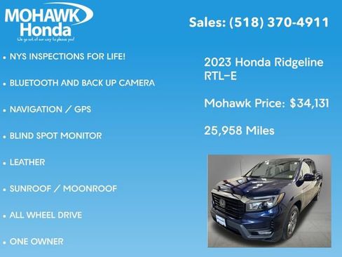 Certified 2023 Honda Ridgeline RTL-E image 8