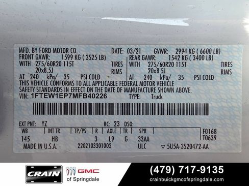 Used 2021 Ford F150 Lariat AWD/4WD image 32