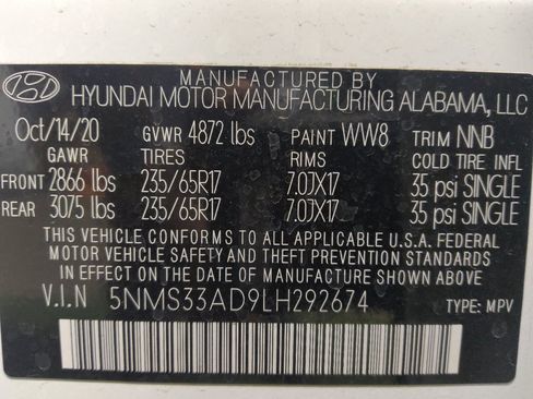 Used 2020 Hyundai Santa Fe SEL FWD image 33