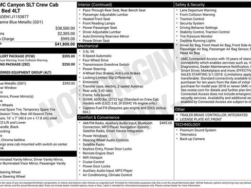 Used 2018 GMC Canyon SLT w/ Driver Alert Package image 18