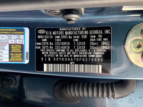 Used 2015 Kia Sorento EX w/ EX V6 Touring Package FWD image 31
