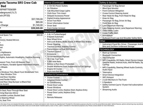 Used 2026 Toyota Tacoma SR5 RWD image 37