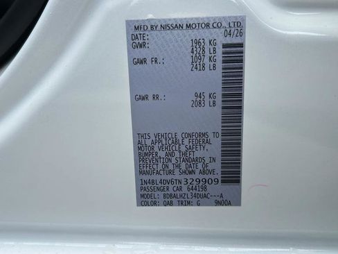 New 2026 Nissan Altima 2.5 SV FWD image 29