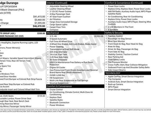 New 2023 Dodge Durango AWD w/ Skid Plate Group image 16