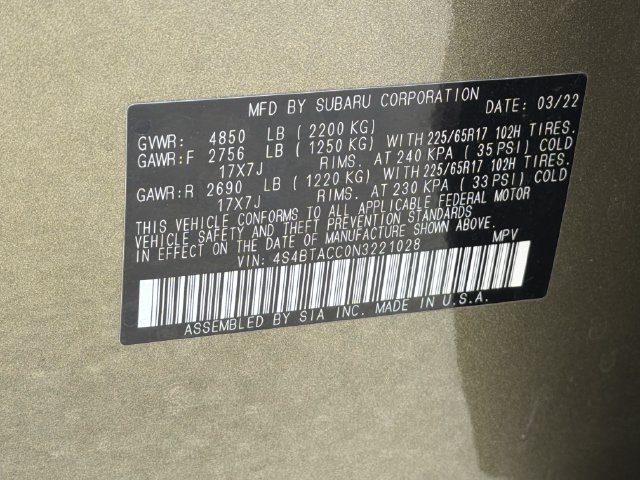 Used 2022 Subaru Outback Premium AWD/4WD image 34