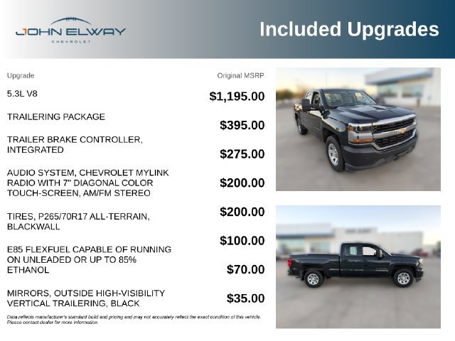 Used 2017 Chevrolet Silverado 1500 W/T w/ Trailering Package RWD image 7