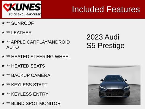 Used 2023 Audi S5 Prestige w/ Prestige Package AWD/4WD image 2