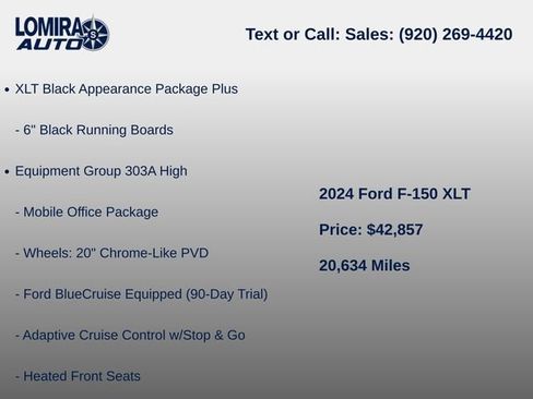 Used 2024 Ford F150 XLT w/ Equipment Group 303A High AWD/4WD image 7