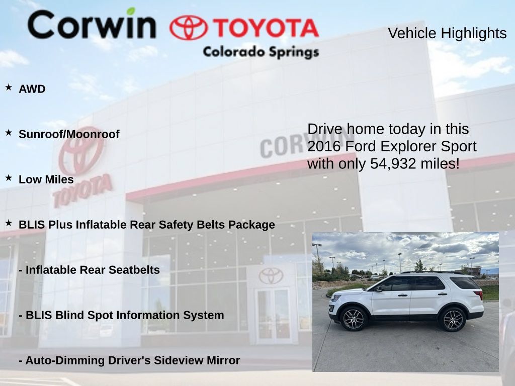 Used 2016 Ford Explorer Sport w/ Equipment Group 401A AWD/4WD image 7