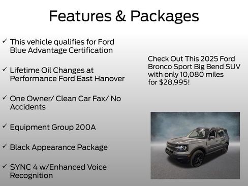 Used 2025 Ford Bronco Sport Big Bend w/ Black Appearance Package AWD/4WD image 4