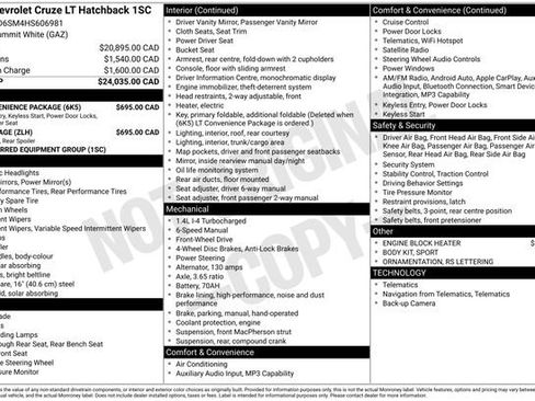 Used 2017 Chevrolet Cruze LT w/ RS Package FWD image 24