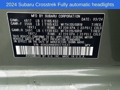 Certified 2024 Subaru Crosstrek 2.5i Limited AWD/4WD image 31
