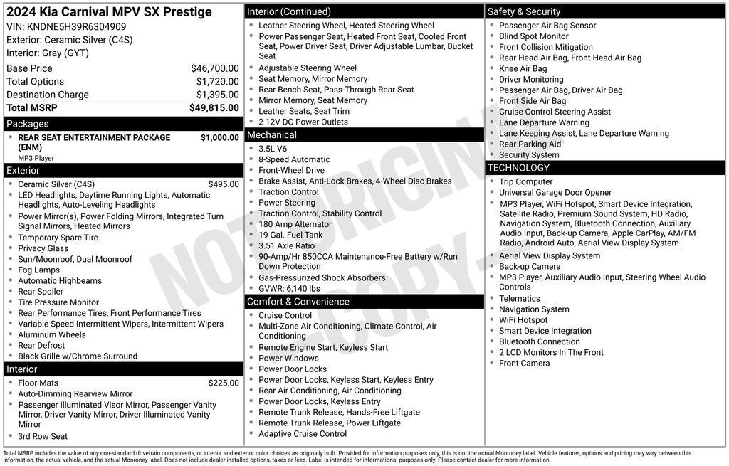 Used 2024 Kia Carnival SX Prestige FWD image 2