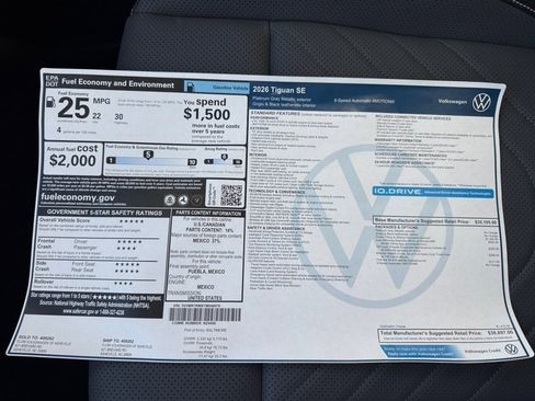 New 2026 Volkswagen Tiguan SE AWD/4WD image 33