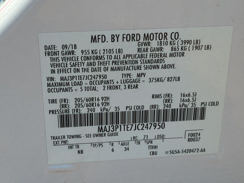 Used 2018 Ford EcoSport SE w/ SE Convenience Package FWD image 33