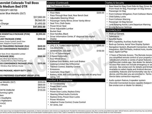 Used 2023 Chevrolet Colorado Trail Boss w/ LPO, Dark Essentials Package AWD/4WD image 2