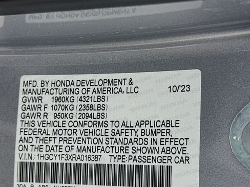 Used 2024 Honda Accord EX image 12