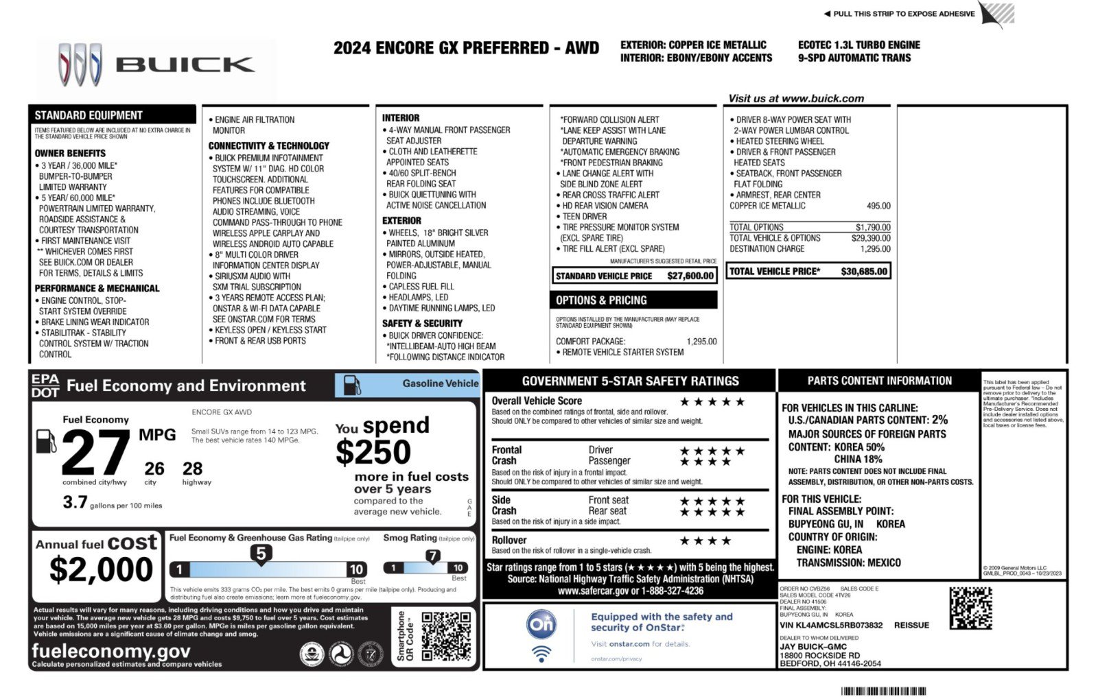 Used 2024 Buick Encore GX Preferred w/ Comfort Package AWD/4WD image 51