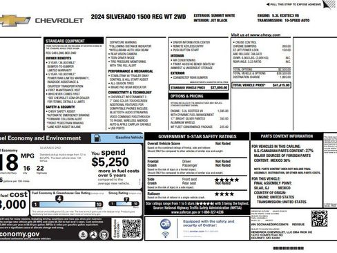 Used 2024 Chevrolet Silverado 1500 W/T w/ WT Fleet Convenience Package image 4