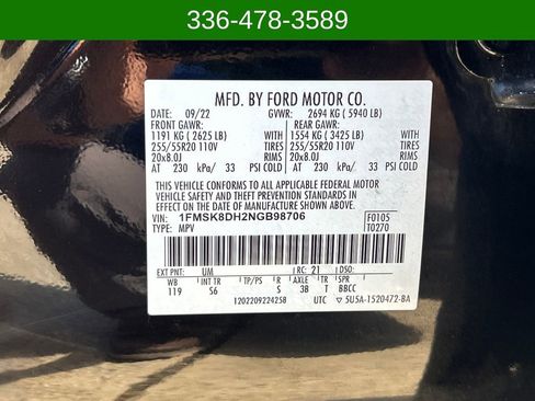 Used 2022 Ford Explorer XLT w/ Equipment Group 202A image 27