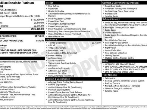 Certified 2026 Cadillac Escalade Platinum Sport w/ LPO, ONYX Package image 38
