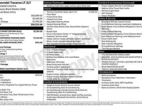 New 2026 Chevrolet Traverse LT w/ Midnight/Sport Edition AWD/4WD image 2