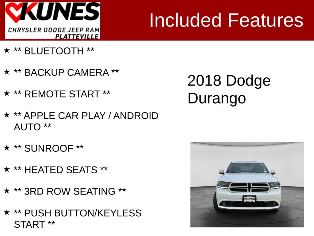 Used 2018 Dodge Durango GT AWD/4WD image 2