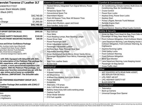 Certified 2023 Chevrolet Traverse LT w/ Midnight/Sport Edition AWD/4WD image 34