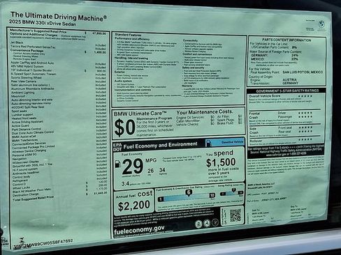 Certified 2025 BMW 330i xDrive Sedan w/ Convenience Package image 27