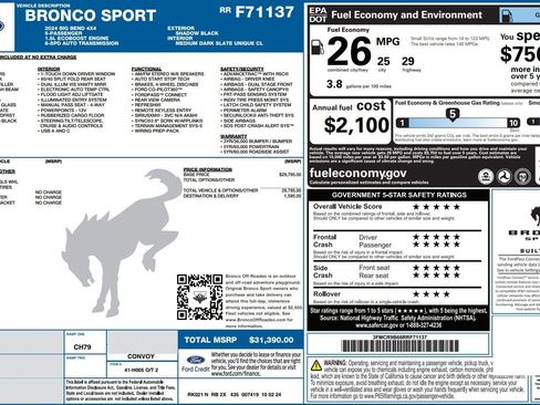 Used 2024 Ford Bronco Sport Big Bend AWD/4WD image 38