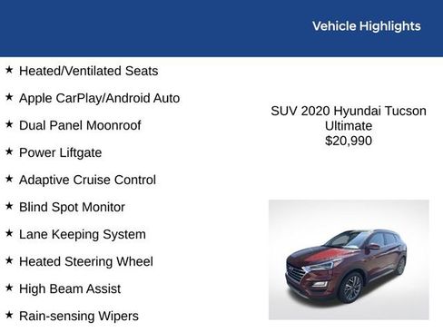 Used 2020 Hyundai Tucson Ultimate w/ Cargo Package FWD image 2
