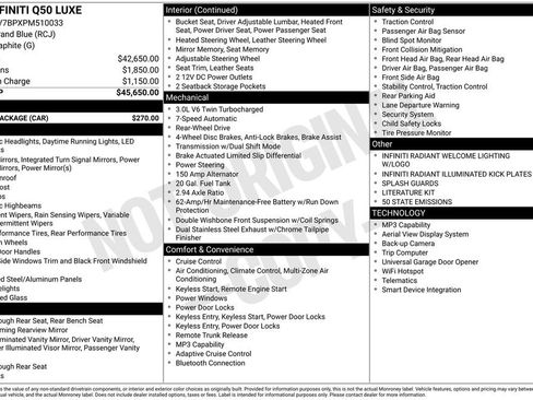 Used 2023 INFINITI Q50 Luxe w/ Cargo Package image 30