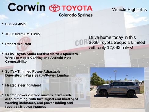 Used 2025 Toyota Sequoia Limited AWD/4WD image 6