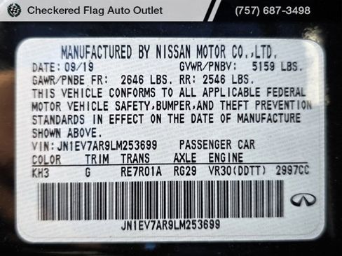 Used 2020 INFINITI Q50 Luxe w/ Cargo Package image 21