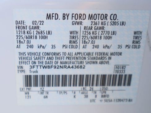 Used 2022 Ford Maverick Lariat w/ Equipment Group 500A Standard image 29