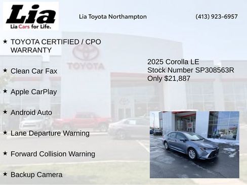 Certified 2025 Toyota Corolla LE image 8