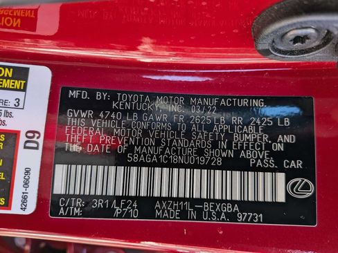 Used 2022 Lexus ES 300h F Sport w/ Accessory Package FWD image 38
