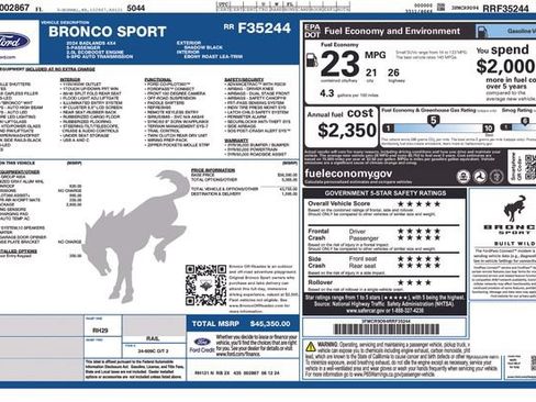 Used 2024 Ford Bronco Sport Badlands w/ Premium Package AWD/4WD image 29