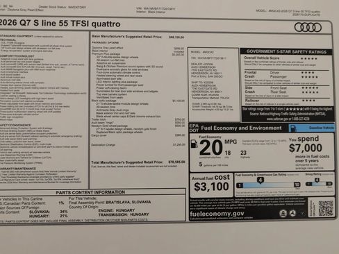 New 2026 Audi Q7 Premium Plus AWD/4WD image 33