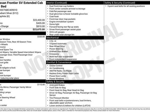 Used 2011 Nissan Frontier SV image 6