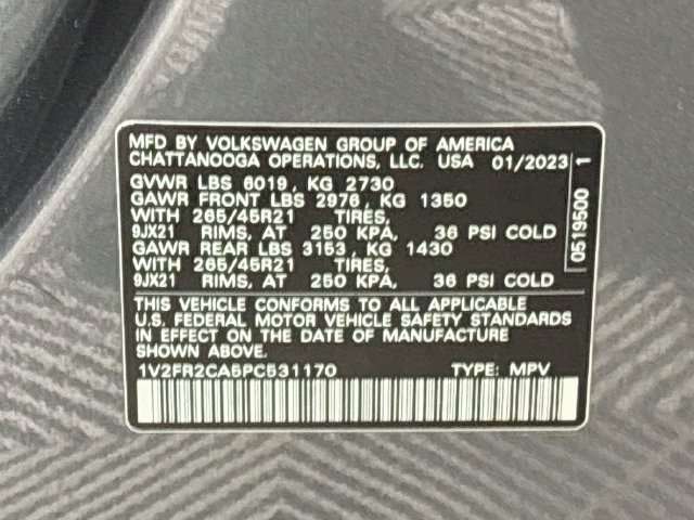 Certified 2023 Volkswagen Atlas SEL Premium AWD/4WD image 38