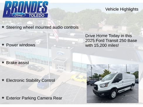 Used 2025 Ford Transit 250 Low Roof w/ Exterior Upgrade Package RWD image 12