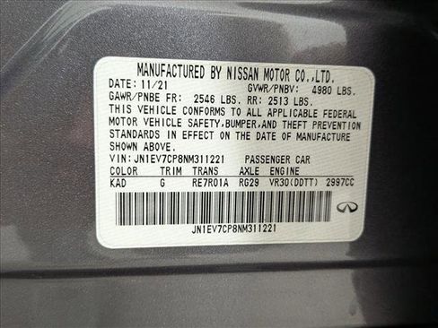 Used 2022 INFINITI Q50 Sensory image 28