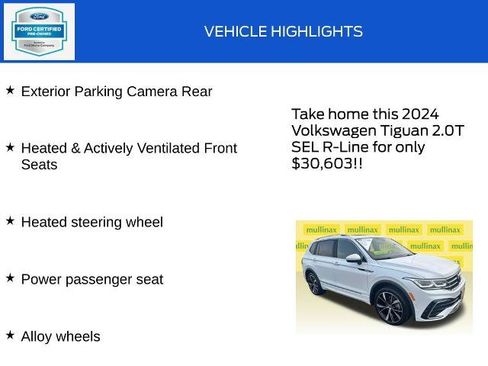 Used 2024 Volkswagen Tiguan SEL R-Line AWD/4WD image 19
