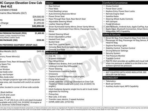 Used 2022 GMC Canyon Elevation w/ Elevation Premium Package AWD/4WD image 29