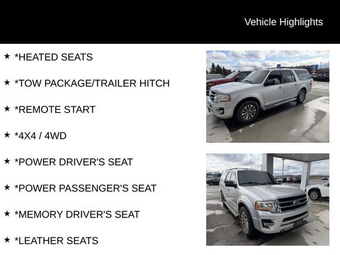 Used 2017 Ford Expedition EL XLT w/ Equipment Group 202A AWD/4WD image 4