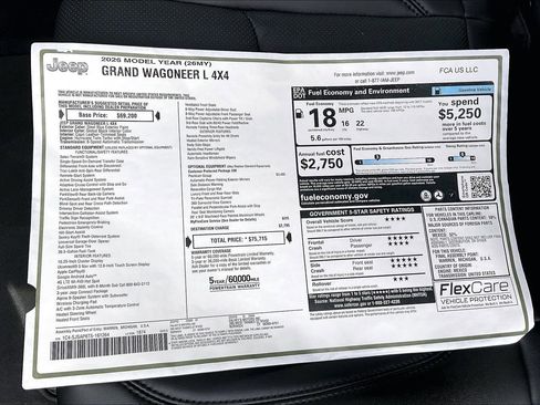 New 2026 Jeep Grand Wagoneer L 4WD w/ Premium Group I image 14