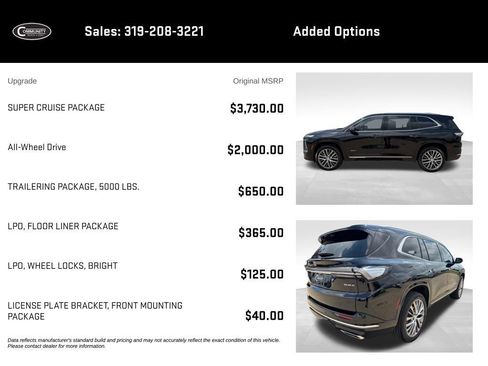 Certified 2025 Buick Enclave Avenir w/ Super Cruise Package AWD/4WD image 2
